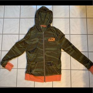 AdvoCare zip up lightweight camo hoodie